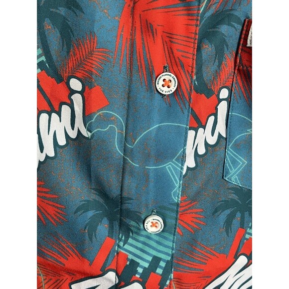 Dixxon Flannel Co. Women’s S The Vice Miami Print Button Down Party Shirt - Picture 5 of 10